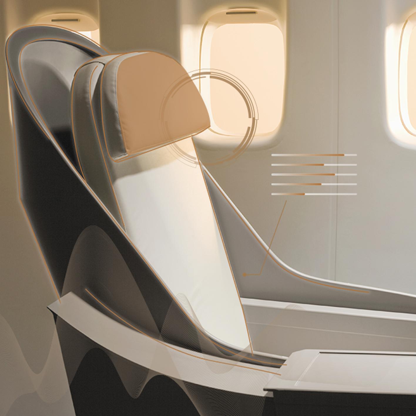 Elegant airplane seat